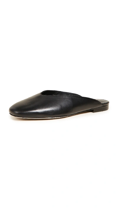 Vince Levins Flat Leather Mule In Nocolor