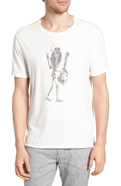 John Varvatos Slash Skeleton Graphic T-shirt In Salt