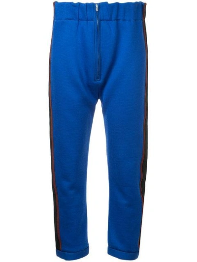 Marni Cropped Track Trousers - Blue