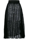 Jil Sander Knitted A-line Skirt - Black