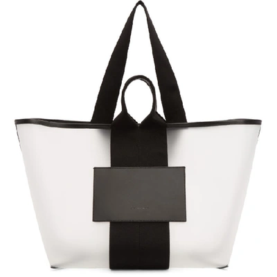 Alexander Wang Aw Logo Opaque Small Tote Bag In White