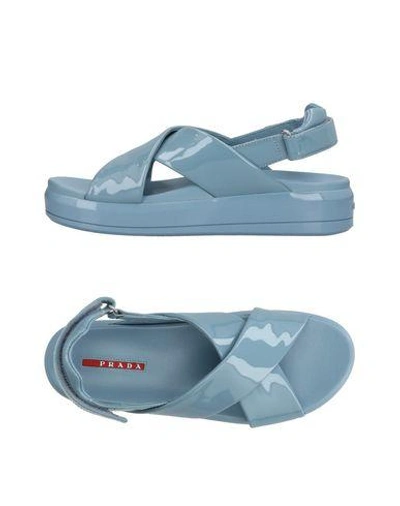 Prada Sandals In Blue