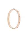 Tory Burch Goldtone Logo Stud Hinged Bangle Bracelet In Tory Gold