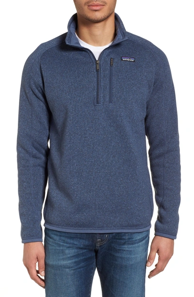 Patagonia Better Sweater Quarter Zip Pullover In Dolomite Blue
