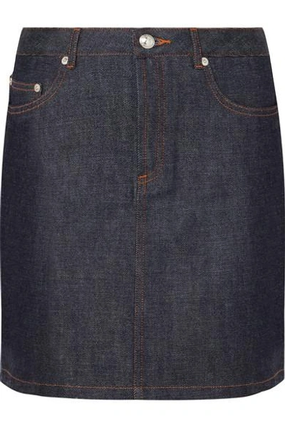 Apc Indigo Standard Denim Skirt In Dark Denim