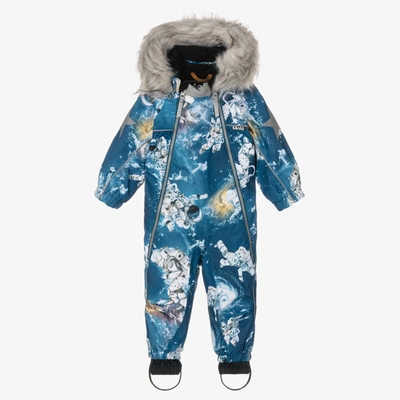 Molo Babies' Boys Blue Astronauts Snowsuit