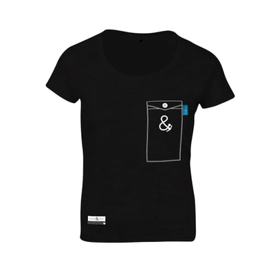 Anchor & Crew Noir Black Anchormark Print Organic Cotton T-shirt (womens)