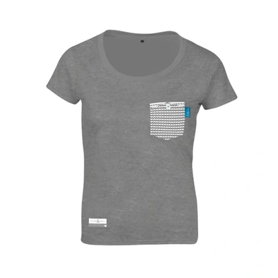 Anchor & Crew Athletic Grey Marker Print Organic Cotton T-shirt (womens)