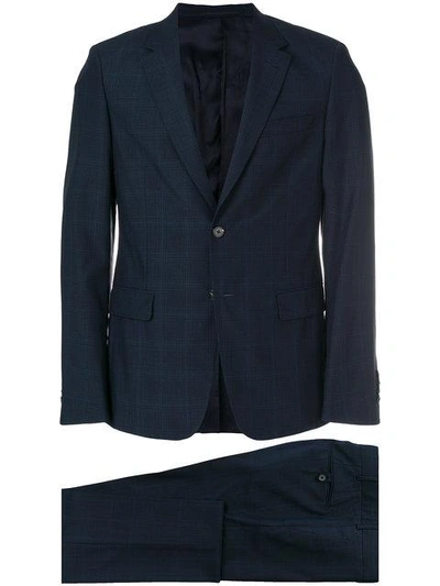 Prada Checked Two Piece Suit - Blue