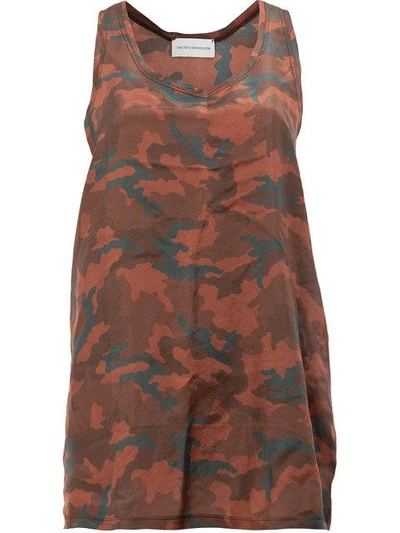 Faith Connexion Camouflage Print Tank In Camo,red