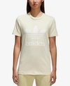 Adidas Originals Women's Originals Trefoil T-shirt, Yellow In Mist Sun