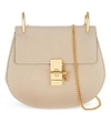 Chloé Drew Leather Shoulder Bag In Abstract+white