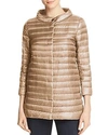 Herno Nylon Three Quarter-sleeve Down Coat In Nude