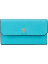 Valextra Twist Lock Wallet In Blue