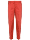 Dsquared2 Cropped Trousers In Red