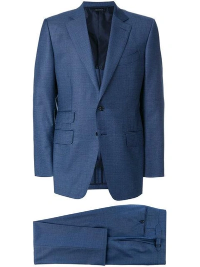 Tom Ford Sharkskin Slim Suit In Blue