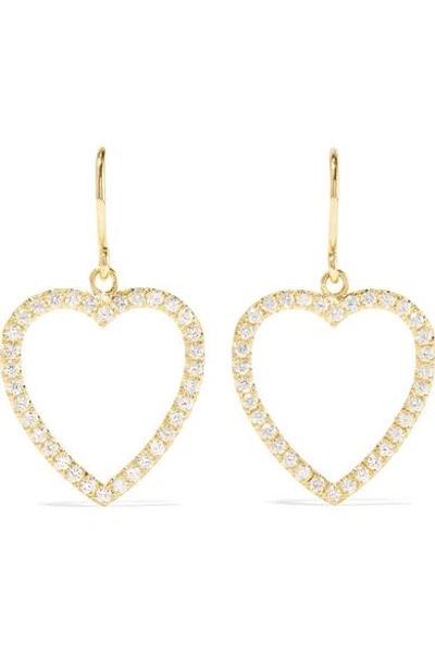 Jennifer Meyer Open Heart 18-karat Gold Diamond Earrings