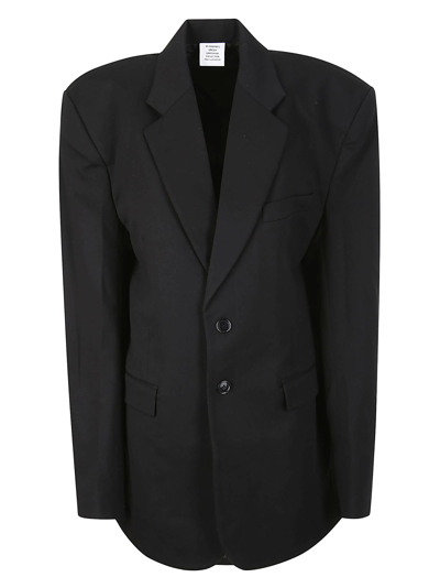 Vetements Vetemens Single Breasted Tailored Jacket In Black