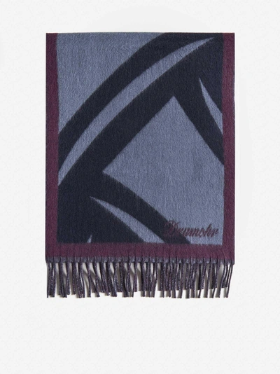Drumohr Patterned-jacquard Wool Scarf In Light Grey
