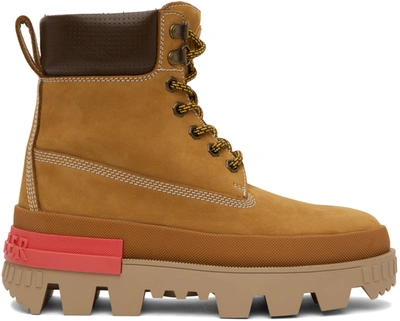 Moncler Mon Corp Ankle Boot In Brown