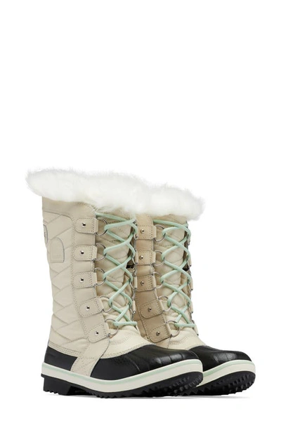 Sorel Women's Tofino Ii Coated Canvas & Faux Fur Lace-up Winter Boots In Fawn,sea Sprite