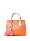 Marc Jacobs Little Big Shot Saffiano-leather Shoulder Bag In Arancione