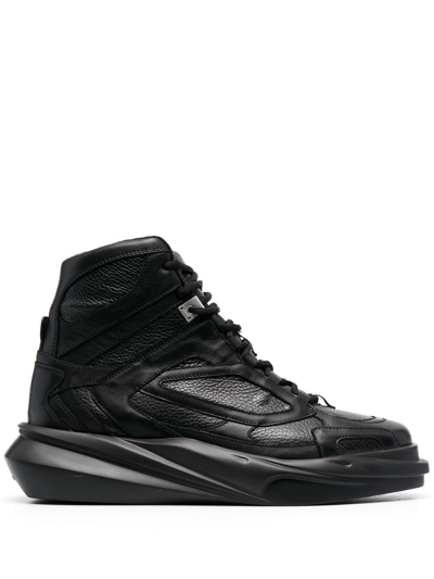 Alyx High Top Mono Hiking Sneakers In Black