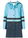 Marni Hooded Water-repellent Coat In Blue