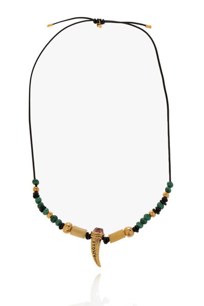 Zadig & Voltaire Amour Brass Beaded Necklace In Gold