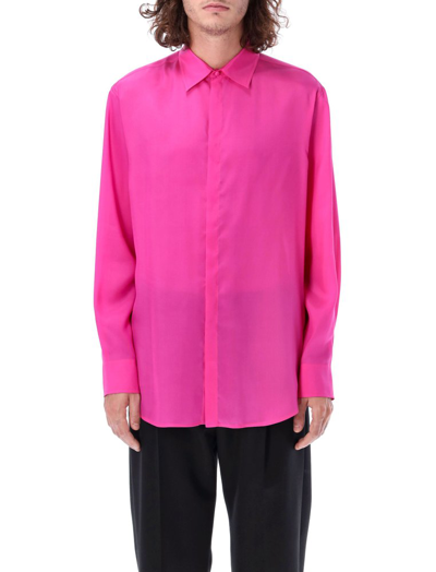 Valentino Long-sleeve Button-fastening Shirt In Pink Pp