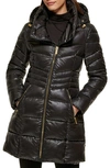 Guess Water Resistant Hooded Puffer Jacket In Black