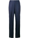 Stella Mccartney Plissé Wide-leg Trousers In Blue