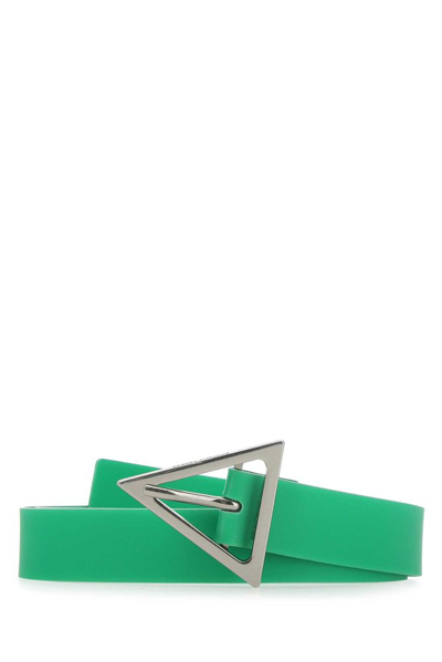 Bottega Veneta Triangle Buckled Belt In Green