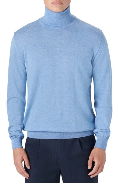 Bugatchi Men's Premium Merino Wool Turtleneck Sweater In Air-blue