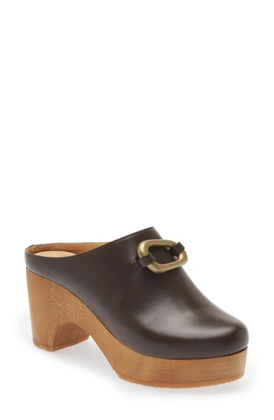 Frame Le Ione Clog In Tobacco