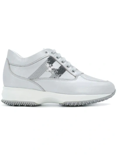 Hogan Mid-top Platform Logo Sneakers In Metallic