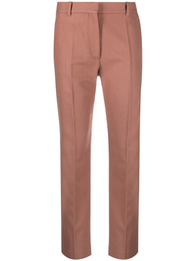 Joseph Brushed Flannel Coleman Trousers In Mauve