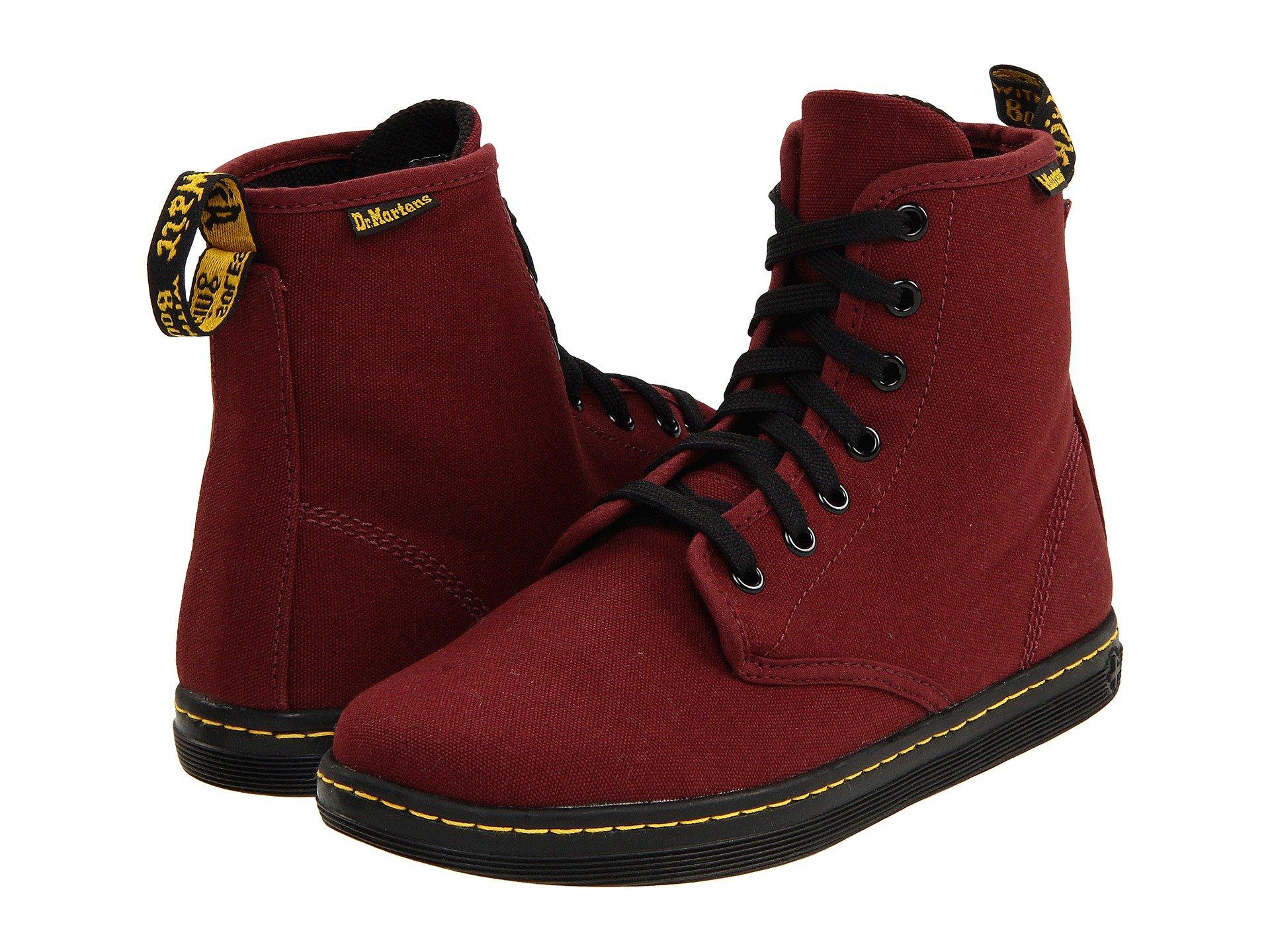 dr martens red canvas