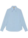 Gucci Cotton-poplin Shirt In Blue