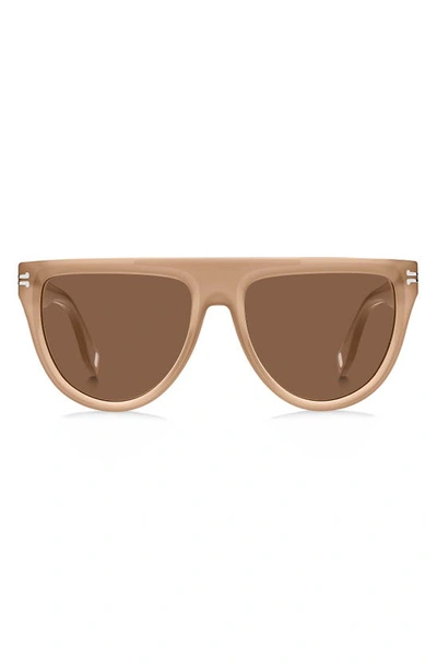 Marc Jacobs 55mm Flat Top Sunglasses In Beige