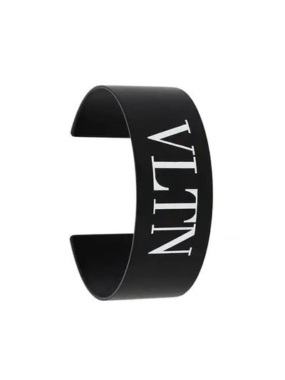Valentino Garavani Black Rigid Bracelet With Vltn Logo In Nocolor