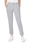 Curve Appeal Medium Rise Relaxed Fit Comfort Waist Chino Pants In Grey