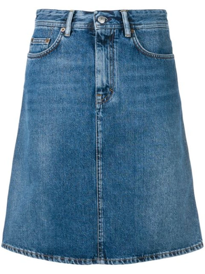 Acne Studios Shadow A-line Skirt In Blue | ModeSens