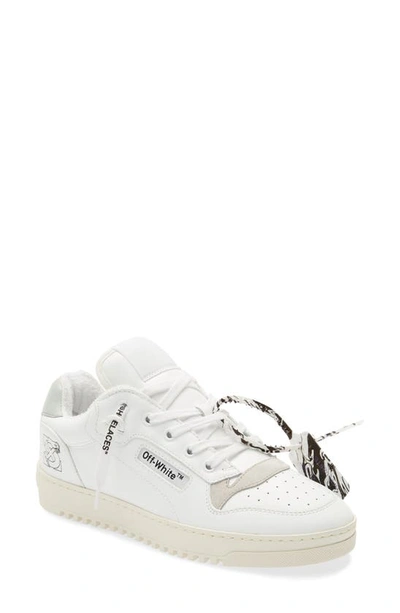 Off-white X Sal Barbier Vulcanized Low Top Sneaker In White/ Beige