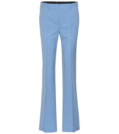 Versace Flared Tailored Trousers In Celeste