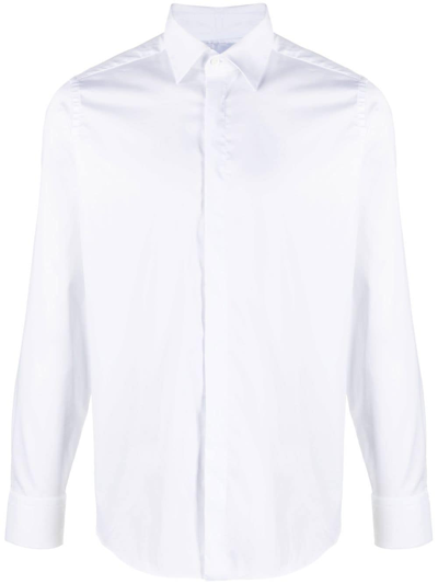 Pt Torino Button-down Fitted Shirt In Cream