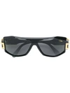 Cazal Geometric Aviator Sunglasses In Black