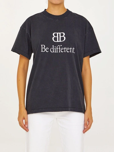 Balenciaga Black 'be Different' T-shirt
