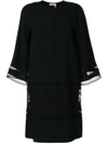 Chloé Button Placket Shift Dress In Black