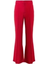 Chloé High-rise Flared Trousers In Red